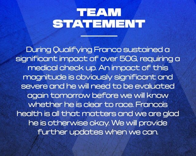 [Williams Racing] Team statement