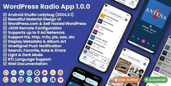 WordPress Radio App v1.0 – WordPress API Source Code