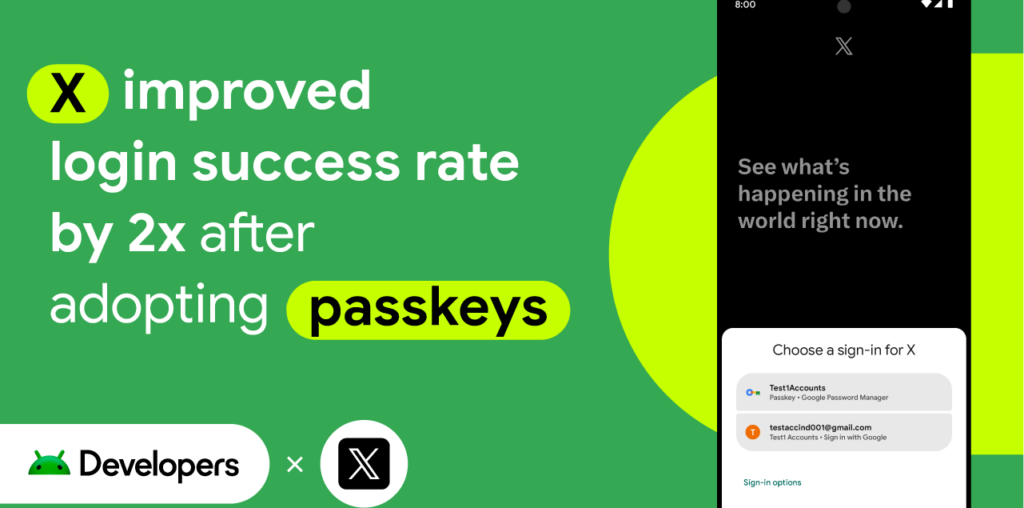 X improved login success rate by 2x after adopting passkeys