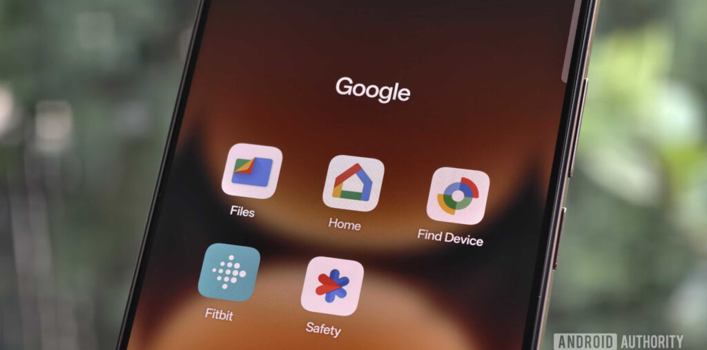 A Realme GT7 Pro showing the Fitbit app in the Google apps folder.