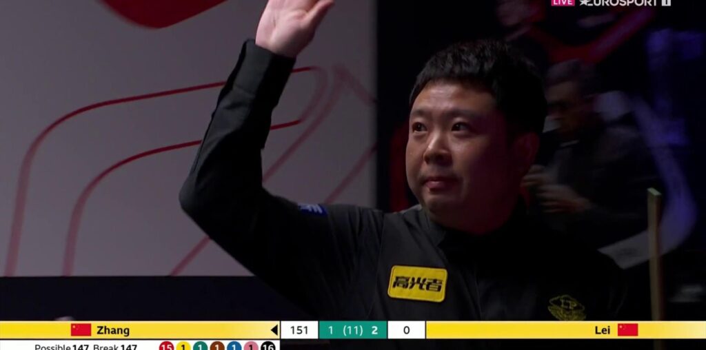 Zhang makes 'perfect' 147 – with O'Sullivan on commentary