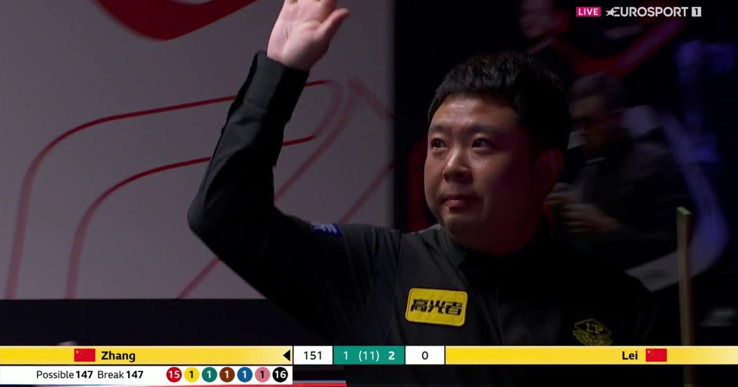 Zhang makes ‘perfect’ 147 – with O’Sullivan on commentary