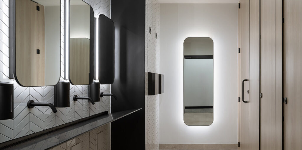 the splash lab challenges conventional washroom designs with fast-flowing creativity