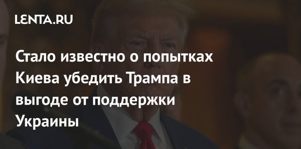 Стало известно о попытках Киева убедить Трампа в выгоде от поддержки Украины