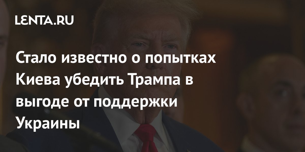 Стало известно о попытках Киева убедить Трампа в выгоде от поддержки Украины