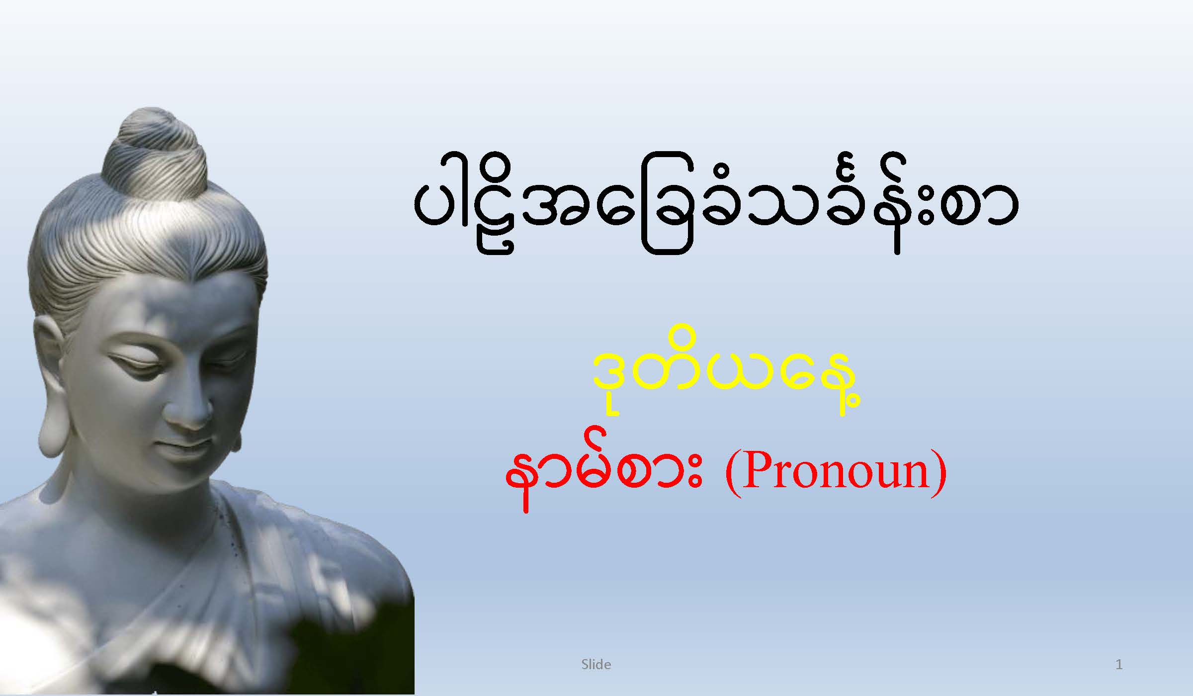 ပါဠိအခြေခံသင်ခန်းစာ (ဒုတိယနေ့) – DTC – Dhammatrainingcenter