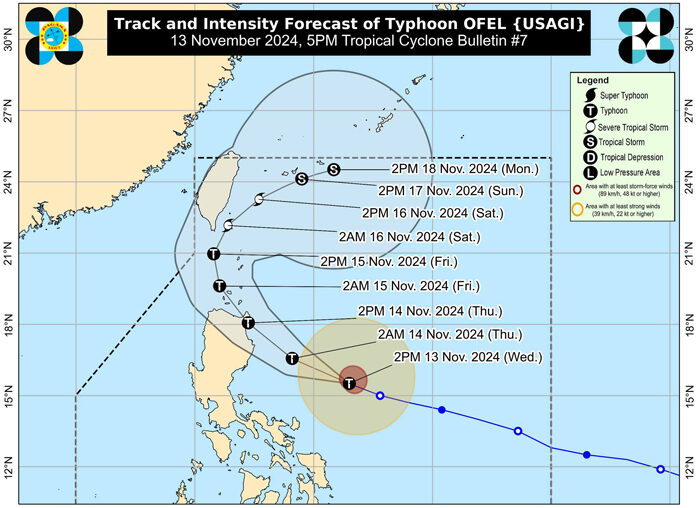 ‘Ofel’ now a super typhoon, wind signal no. 5 raised over mainland Cagayan