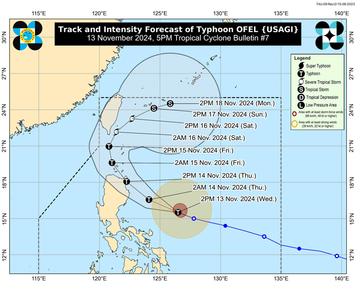 ‘Ofel’ now a super typhoon, wind signal no. 5 raised over mainland Cagayan