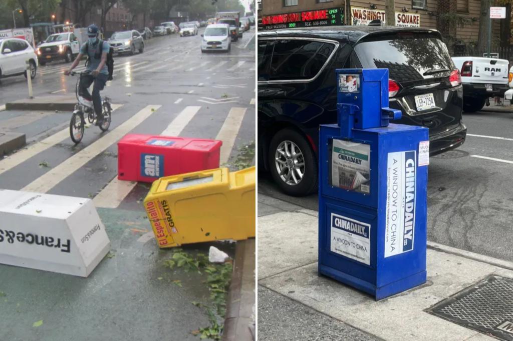 ‘Ugly’ NYC sidewalk newspaper boxes will get much-needed makeover under new City Council bill