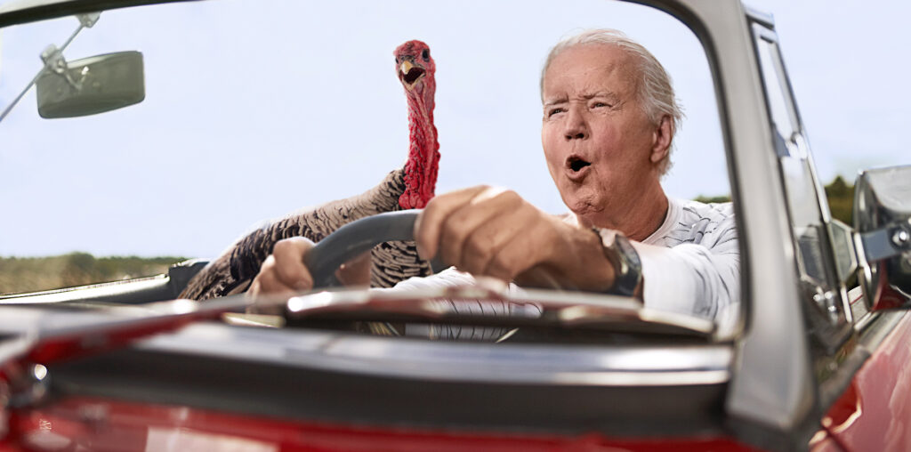 ‘You’re The Bonnie To My Clyde,’ Says Biden Running Off With Pardoned Turkey